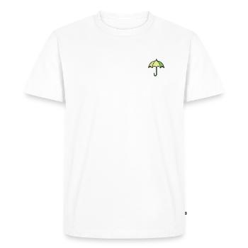 Icône de parapluie minimaliste - Design moderne au trait - T-shirt Premium bio Homme - blanc - Devant - Nico (187cm)
