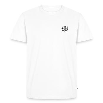 Papa de l’année 2025 Père Bébé Papa 2025 Fête des Pères - T-shirt Premium bio Homme - blanc - Devant - Nico (187cm)