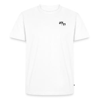0711 black - Men's Premium Organic T-Shirt - white - Front - Nico (187cm)