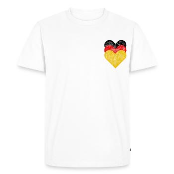 German flag German flag Germany - Men's Premium Organic T-Shirt - white - Front - Nico (187cm)
