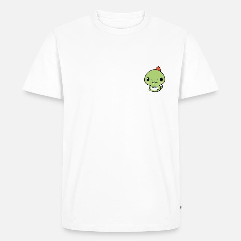 Choco der T-Rex - Männer Premium Bio T-Shirt - Weiß