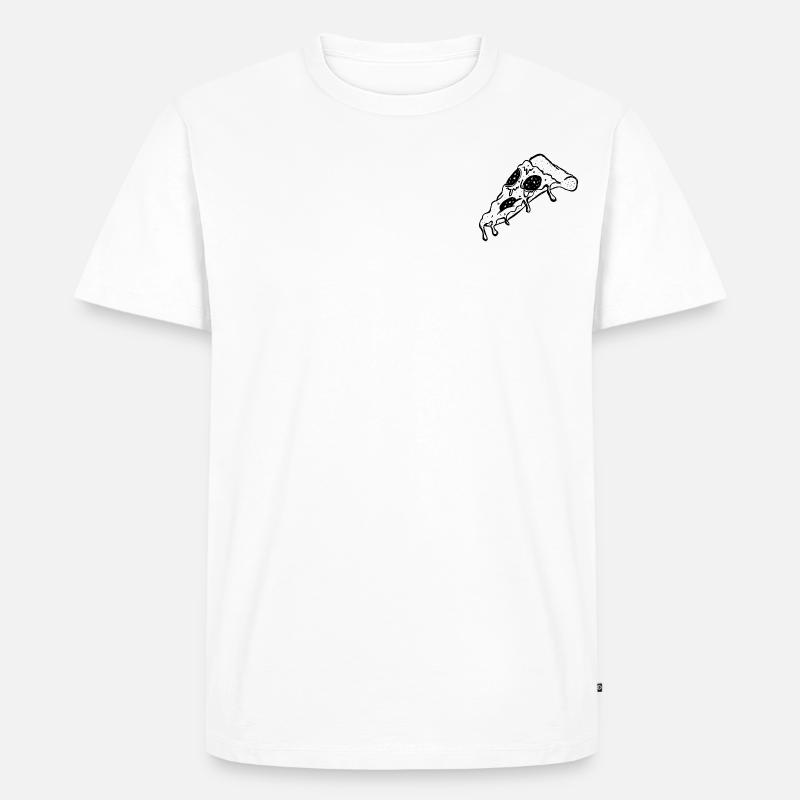 Pizza - Männer Premium Bio T-Shirt - Weiß