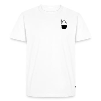 Gobelets à glace - T-shirt Premium bio Homme - blanc - Devant - Nico (187cm)