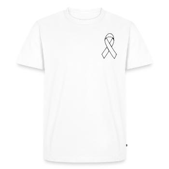 Cancer du sein minimum - T-shirt Premium bio Homme - blanc - Devant - Nico (187cm)