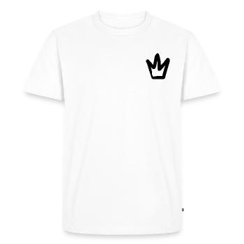 Krone - Männer Premium Bio T-Shirt - Weiß - Vorne - Nico (187cm)