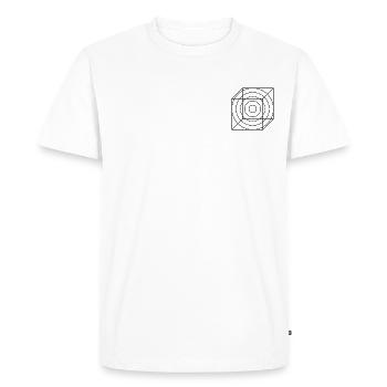 Circle Cube Minimalism - Men's Premium Organic T-Shirt - white - Front - Nico (187cm)