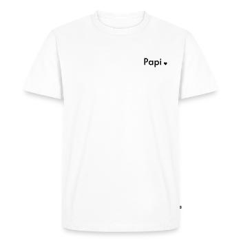 Papi - T-shirt Premium bio Homme - blanc - Devant - Nico (187cm)
