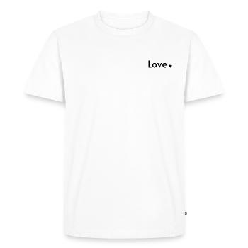 Love - T-shirt Premium bio Homme - blanc - Devant - Nico (187cm)