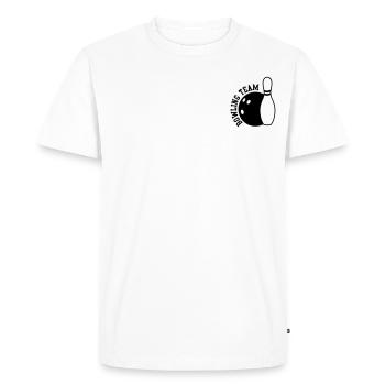 bowling team - Men's Premium Organic T-Shirt - white - Front - Nico (187cm)
