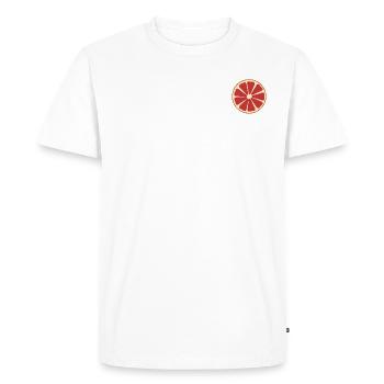 Amateur de fruits - T-shirt Premium bio Homme - blanc - Devant - Nico (187cm)