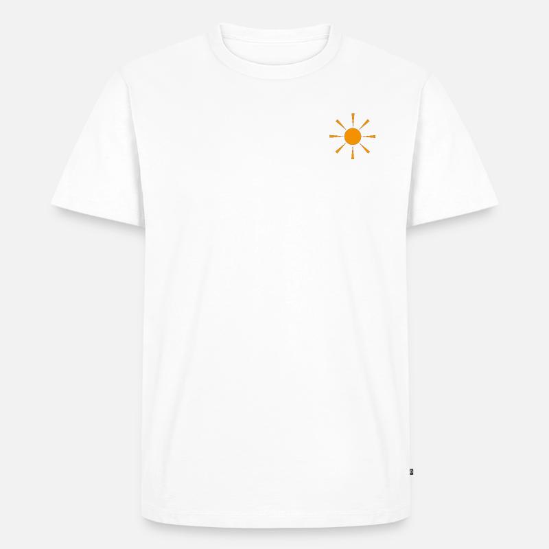 Sonne - Männer Premium Bio T-Shirt - Weiß