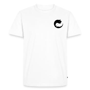 Ying Yang Cats Gift Idea - Men's Premium Organic T-Shirt - white - Front - Nico (187cm)