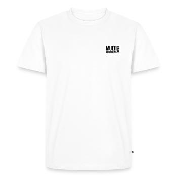 Tout-en-un Noir, petit - T-shirt Premium bio Homme - blanc - Devant - Nico (187cm)