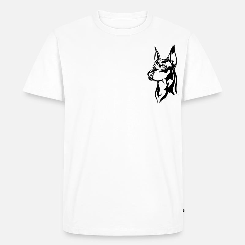 Dobermann - Männer Premium Bio T-Shirt - Weiß