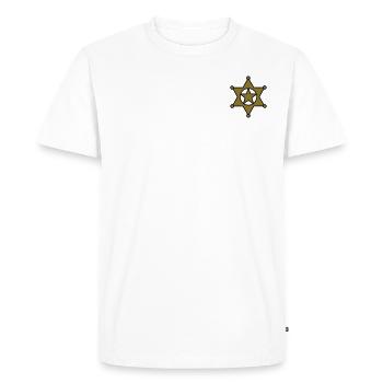 shérif étoile_se6 - T-shirt Premium bio Homme - blanc - Devant - Nico (187cm)