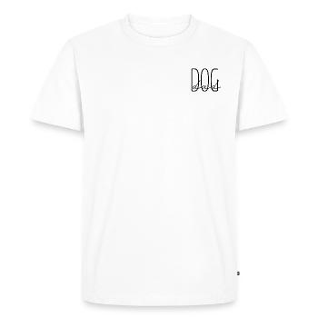 Papa chien - T-shirt Premium bio Homme - blanc - Devant - Nico (187cm)