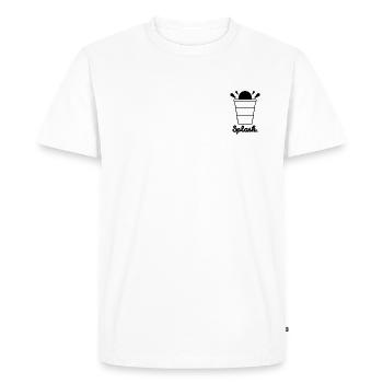 Splash Beerpong Design - Men's Premium Organic T-Shirt - white - Front - Nico (187cm)