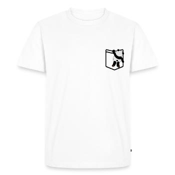 Shirt pocket Panda Pocket Panda - Men's Premium Organic T-Shirt - white - Front - Nico (187cm)