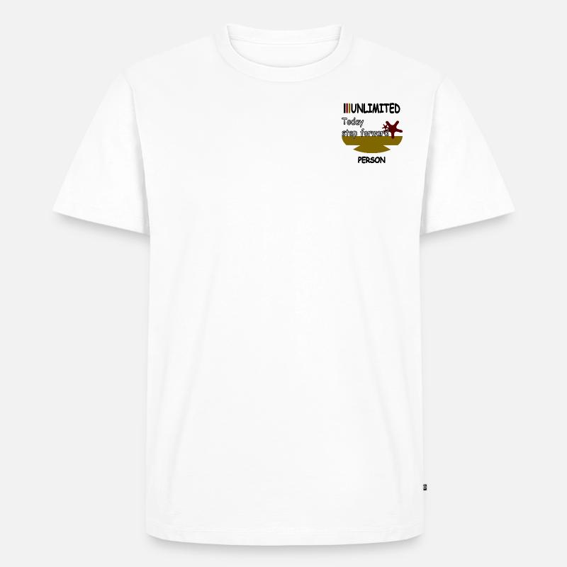 Today step forward - Männer Premium Bio T-Shirt - Weiß