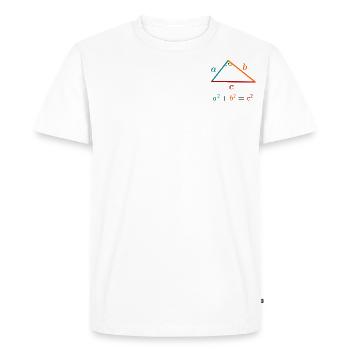 a²+b²=c² - Men's Premium Organic T-Shirt - white - Front - Nico (187cm)