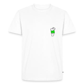 kind bar - T-shirt Premium bio Homme - blanc - Devant - Nico (187cm)