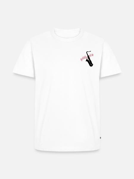 Saxofon / Noten - Männer Premium Bio T-Shirt -