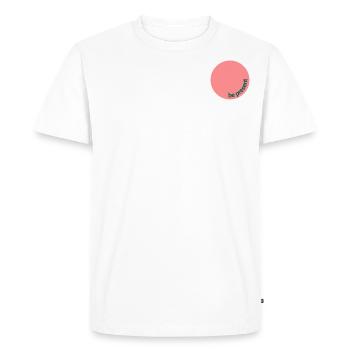 Logo Messenger 2 couleur - T-shirt Premium bio Homme - blanc - Devant - Nico (187cm)