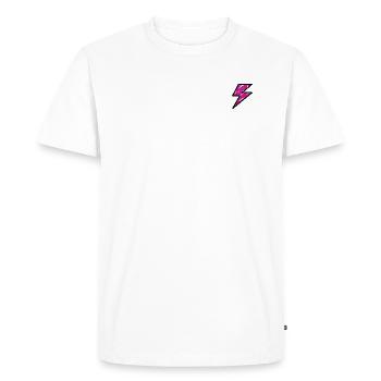 Plâtre taches 3D anaglyph _outline black - T-shirt Premium bio Homme - blanc - Devant - Nico (187cm)