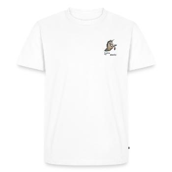 Licorne Brodée - T-shirt Premium bio Homme - blanc - Devant - Nico (187cm)