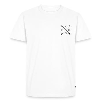 DAD est 2024 - Männer Premium Bio T-Shirt - Weiß - Vorne - Nico (187cm)