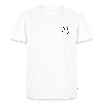 Dollar-Smile - Men's Premium Organic T-Shirt - white - Front - Nico (187cm)