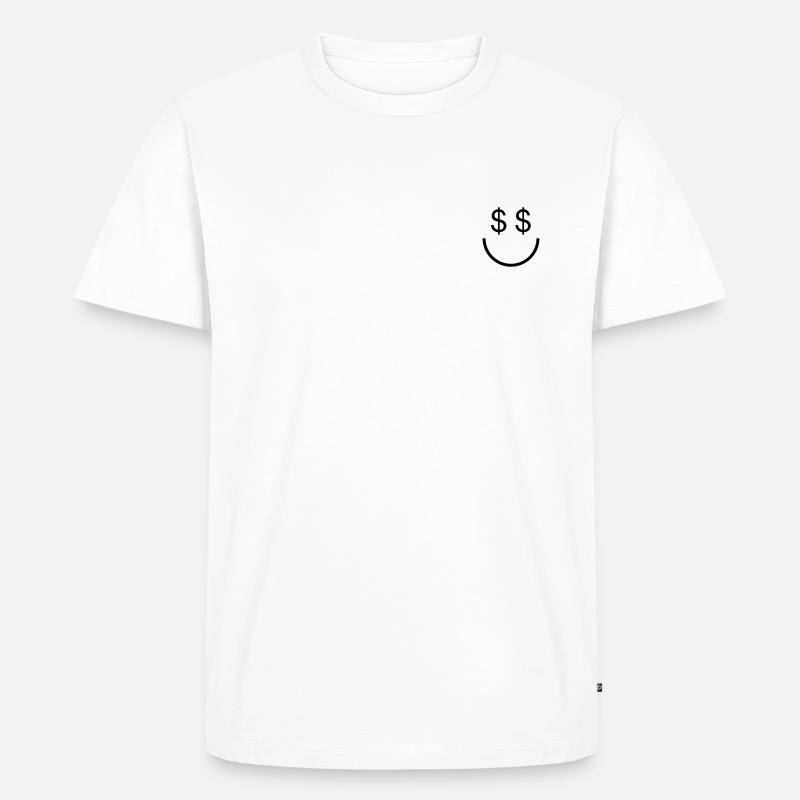 Dollar-Smile - Männer Premium Bio T-Shirt - Weiß
