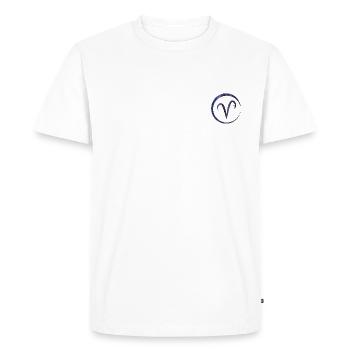 Astro Bélier - T-shirt Premium bio Homme - blanc - Devant - Nico (187cm)