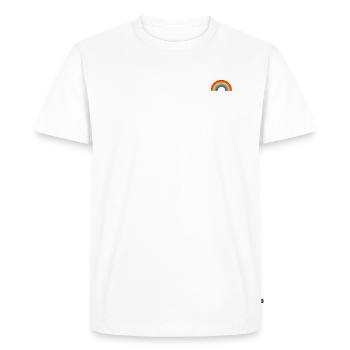 rainbow small - Men's Premium Organic T-Shirt - white - Front - Nico (187cm)