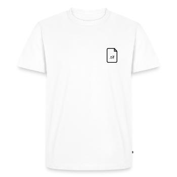 .tif - Men's Premium Organic T-Shirt - white - Front - Nico (187cm)
