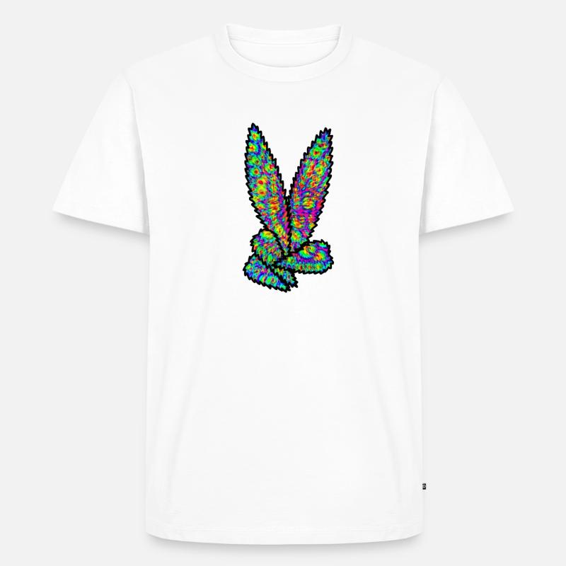 Peace - Männer Premium Bio T-Shirt - Weiß