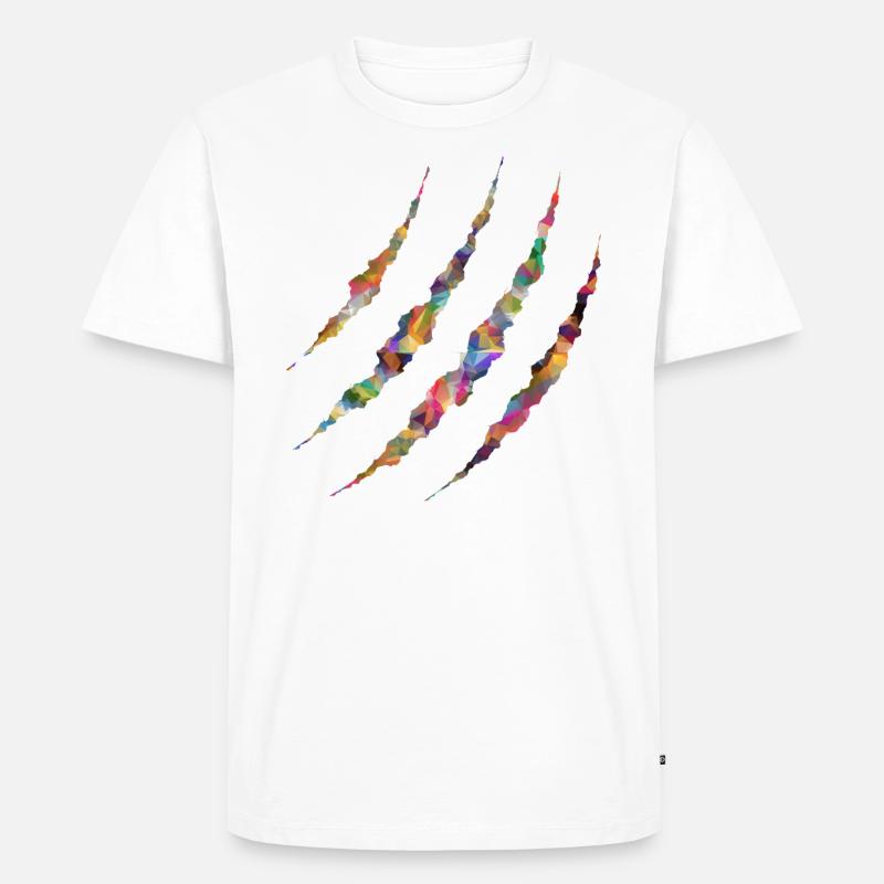 Monster, Kratzer design - Männer Premium Bio T-Shirt - Weiß