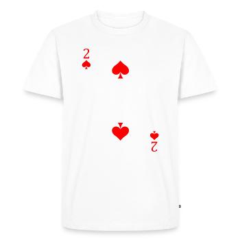 Poker Pokerface Pot Game Lucky Casino Gift - Men's Premium Organic T-Shirt - white - Front - Nico (187cm)