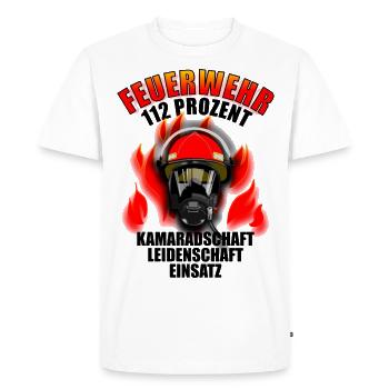 pompiers - T-shirt Premium bio Homme - blanc - Devant - Nico (187cm)