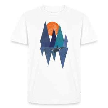 Conception d'épaulard orque polygone - T-shirt Premium bio Homme - blanc - Devant - Nico (187cm)
