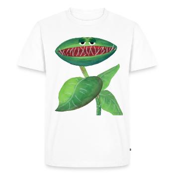 plante manger de la viande drôle enfants cadeau - T-shirt Premium bio Homme - blanc - Devant - Nico (187cm)
