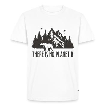 il n'y a pas de planète b - T-shirt Premium bio Homme - blanc - Devant - Nico (187cm)