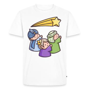 Saint trois rois matin terre cadeau de Noël - T-shirt Premium bio Homme - blanc - Devant - Nico (187cm)