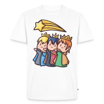 Saint trois rois matin terre cadeau de Noël - T-shirt Premium bio Homme - blanc - Devant - Nico (187cm)