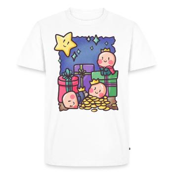 Saint trois rois matin terre cadeau de Noël - T-shirt Premium bio Homme - blanc - Devant - Nico (187cm)