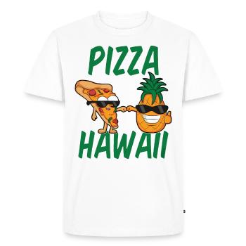 Cadeau de tomates au jambon et à l'ananas Pizza Hawaii - T-shirt Premium bio Homme - blanc - Devant - Nico (187cm)