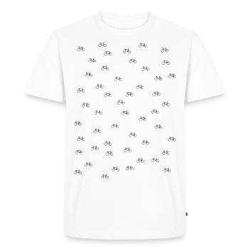 Bicycle, fixie, single speed, critical mass - Men's Premium Organic T-Shirt - white - Front - Nico (187cm)