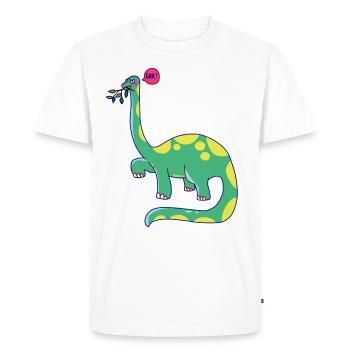 Dinosaure est de mauvaise humeur - T-shirt Premium bio Homme - blanc - Devant - Nico (187cm)