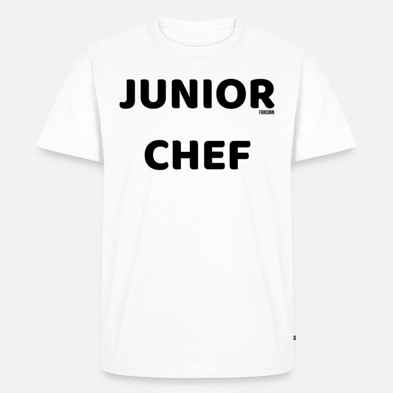 Junior Chef lustig Geschenk - Männer Premium Bio T-Shirt - Weiß