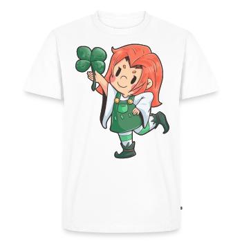 Leprechaun St Patricks Day femme Irlande - T-shirt Premium bio Homme - blanc - Devant - Nico (187cm)